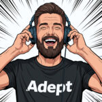 Auf dem Cover zum Comeback der Badn Adept bin ich zu sehen mit Kopfhörer auf den Ohren beim hören der neuen Songs.