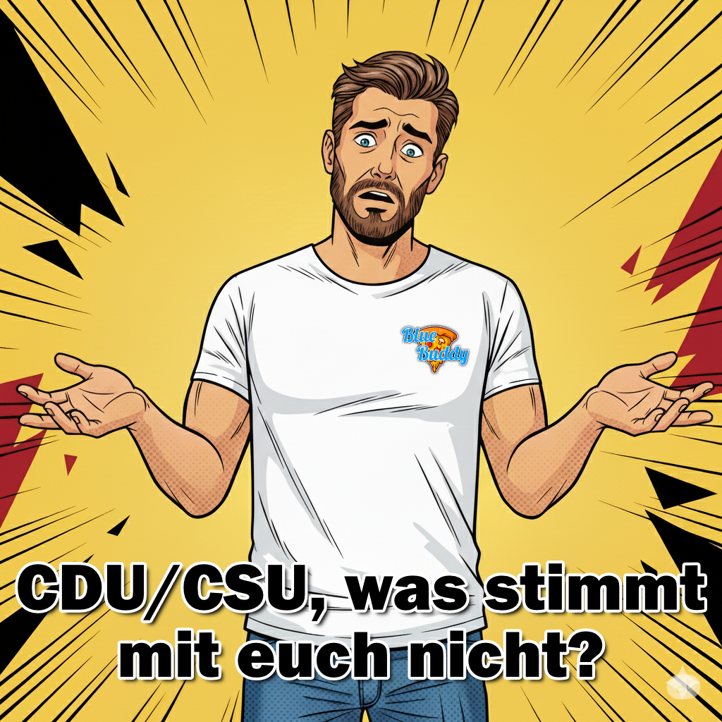 In meinem Beitrag über die CDU/CSU bin ich zu sehen, mit fragendem Blick.