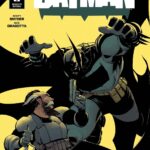 Auf dem Cover zum zweiten Absolute Batman Band ist Batman zu sehen der Alfred Pennyworth im Sprung Attackiert. Beide sind von der Seite zu sehen. Alfred ist mit einer Handfeuerwaffe und einem Messer bewaffnet.